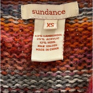 Sundance XS lambswool/wool button up/ long hooded cardigan